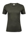 Dames T-shirt Tee Jays Interlock 580 deep green